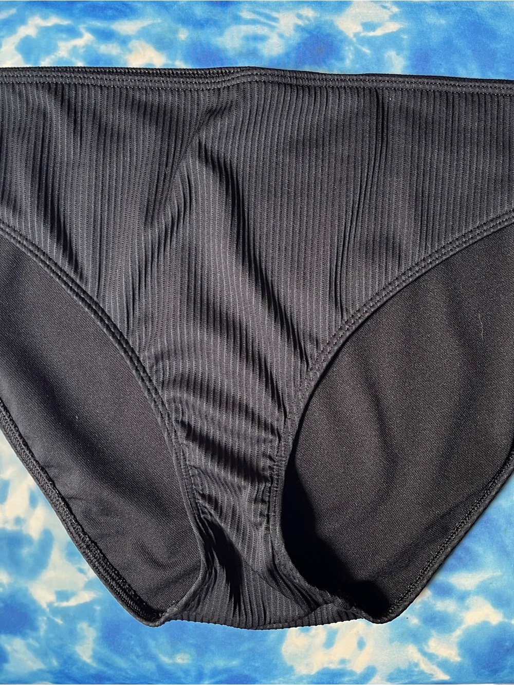 Hollister Black Ribbed Swim Bottoms XL